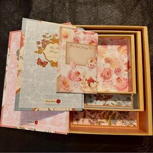 Punch Studio Floral and Butterfly Storage Book Box Set